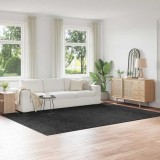 Covor shaggy vidaXL cu suport din latex gri &icirc;nchis 240x340 cm