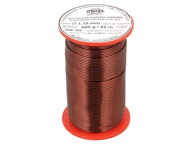 S&acirc;rmă Bobină Emailată 1,15mm 0,5kg Cu 65-200&deg;C