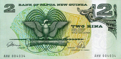 PAPUA NOUA GUINEE █ bancnota █ 2 Kina █ 1981 █ P-5c █ UNC █ necirculata foto