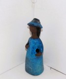 Statueta (vaza) ceramica emailata, hand made - Florareasa (Flower Lady Vase) 15 - design Elsi Bourelius Jie Gantofta, Suedia