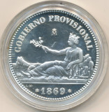 Monedă argint - 1 PESETA 1869 Replica 2002 - La Historia de la Peseta, Europa