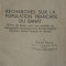 RECHERCHES SUR LA POPULATION FRANCAISE DU BANAT EMIL BOTTA 1946 BANAT !!!!