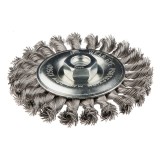 Perie conica din inox 115 mm M14 cu sarma impletita 0,5 mm Graphite