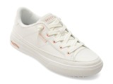 Cumpara ieftin Pantofi sport SKECHERS albi, ARCH FIT ARCADE, din piele ecologica