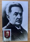 Carte postala maxima Romania 1973 Ioan Slavici Aniversari FDC - A228