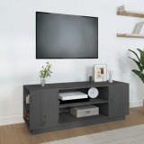 Comoda TV, gri, 110x35x40,5 cm, lemn masiv de pin GartenMobel Dekor, vidaXL