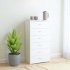 VidaXL Dulap cu 6 sertare, alb, 50x34x96 cm, lemn prelucrat 800666