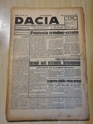 Dacia 26 februarie 1942-discursul lui roosevelt,oravita,stiri de pe front foto