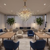 Candelabru din cristal Palermo Regalis, 12x E14, &Oslash;80 cm, finisaj auriu