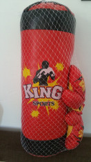 Sac de Box cu manusi pentru copii King Sport foto