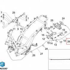 Cablu deschidere sa inferior original Piaggio Beverly - Beverly RST - Beverly Sport - Beverly Tourer 4T LC 125-250-300-400-500cc