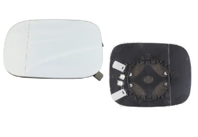 Geam oglinda exterioara cu suport fixare Volvo Xc70 (Bw), 03.2007-2016; Xc90 (C/P28), 2007-2015 , Stanga, incalzita; geam asferic; cromat, View Max foto