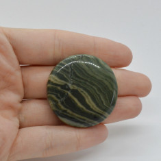 Cabochon jasp zebra verde 37x37x7mm c27