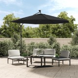Vida XL P&acirc;nză de schimb umbrelă de soare consolă, negru, 350 cm, vidaXL