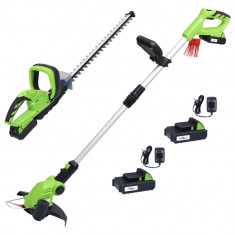 Set unelte electrice fara fir, 2 piese, cu &amp;icirc;ncarcatoare&amp;amp;baterii GartenMobel Dekor foto