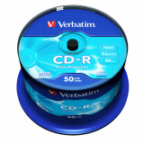 Cumpara ieftin Set 50 CD-R 52X 700 Mb , Verbatim Extra Protection 43351 , inscriptibil , cu logo , ambalare cake box