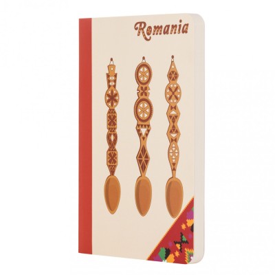 Agenda nedatata, Mestesug romanesc, foi albe, 10 x 14,5 cm, 144 pg, MB260 R2 foto