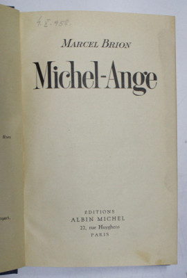 MICHEL - ANGE par MARCEL BRION , 1939 foto