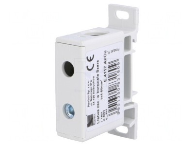 Conector Șine 50mm2 1P 2 Borne Gri 18mm foto