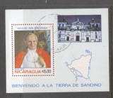 Nicaragua 1983 Pope John Paul II perf. sheet Mi.B148 used TA.074, Stampilat