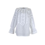 Bluza dama tip ie 124, alb crystal/argintiu , marimea 3XL
