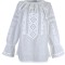 Bluza dama tip ie 124, alb crystal/argintiu , marimea XL