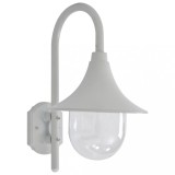 vidaXL Lampă de perete de grădină E27, alb, 42 cm, aluminiu 44212