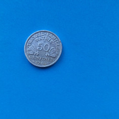 50 Centimes 1943 lit. B -Franta-cotatie ridicata..33 $