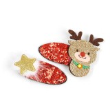 Set 2 agrafe de par cu ren si stea