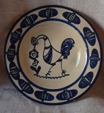 Cocos Pasărea măiastră Farfurie ceramică smălțuită