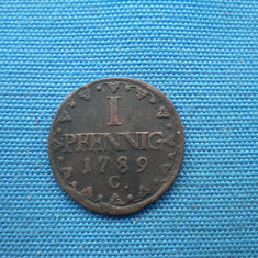 1 PFENNIG 1789 / C-SAXONIA