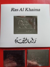 RAS AL KHAIMA, SPACE KENNEDY - SILVER MNH PERF./IMPERF. foto