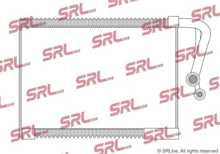 Evaporator Mercedes Clasa C, Clasa E, Glc-Class, motor: 1.5 T, 1.6 cdi, 1.6 T, 2.0 cdi, 2.0 T, 2.1 CDI, 3.0 V6 T, 4.0 V8 T, 225x300x38, SRLine, miez