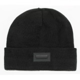 Căciulă Bărbați, Negru, Fleece, Detaliu PU