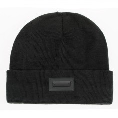 Căciulă Bărbați, Negru, Fleece, Detaliu PU