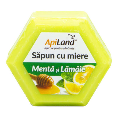 Sapun cu Miere Menta si Lamaie 100 grame ApiLand foto