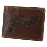 Portofel barbati din piele naturala 13&times;10 CM, maro