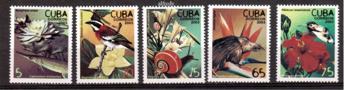 CUBA 2003 Fauna-Flora, serie neuzata, MNH