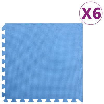 vidaXL Saltele de exerciții, 6 buc., albastru, 2,16 ㎡, spumă EVA foto