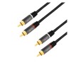 Cablu Audio LogiLink CA1206, RCA Tata-Tata, 3m, Conectori Auriti, Negru