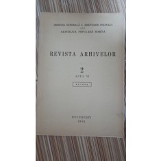 Extras din Revista Arhivelor anul VI, nr.2