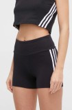 Adidas Originals pantaloni scurți Adicolor femei, culoarea negru, cu model, high waist IP2980