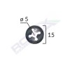 Saibe Fixare Tapiterie Universala Negre 15mm, Set 25 Bucati