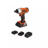 Pistol de Impact cu Prindere Hexagonala 1/4 cu 2 Acumulatori si Incarcator