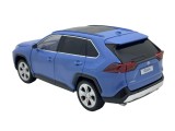 Macheta metal Toyota RAW 4 albastra sunet, lumini, deschide tot 1:24