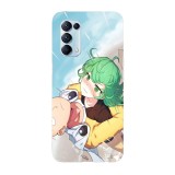 Husa compatibila cu Oppo A72, Viceversa, model Saitama xTatsumaki One Punch Man, Silicon, TPU, Transparent, Carcasa