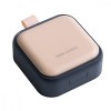 Cutie Pastile Mini Flippy, 4 Compartimente, Etansa, Portabila, Roz-Negru, 7.5cm, Plastic PP