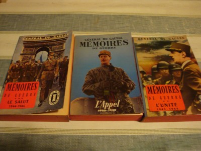 General De Gaulle - Memoires - 3 volume - in franceza foto