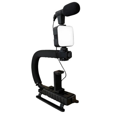 Pachet video inteligentlive cu microfon- lumina led de mana foto
