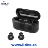 Casti Wireless Inteligente CELhome cu Bluetooth 5.3, Sunet Stereo HD, Autonomie 6 Ore, Control Tactil, Cutie Incarcare Rapida, Cu Cablu si 3 Seturi Si